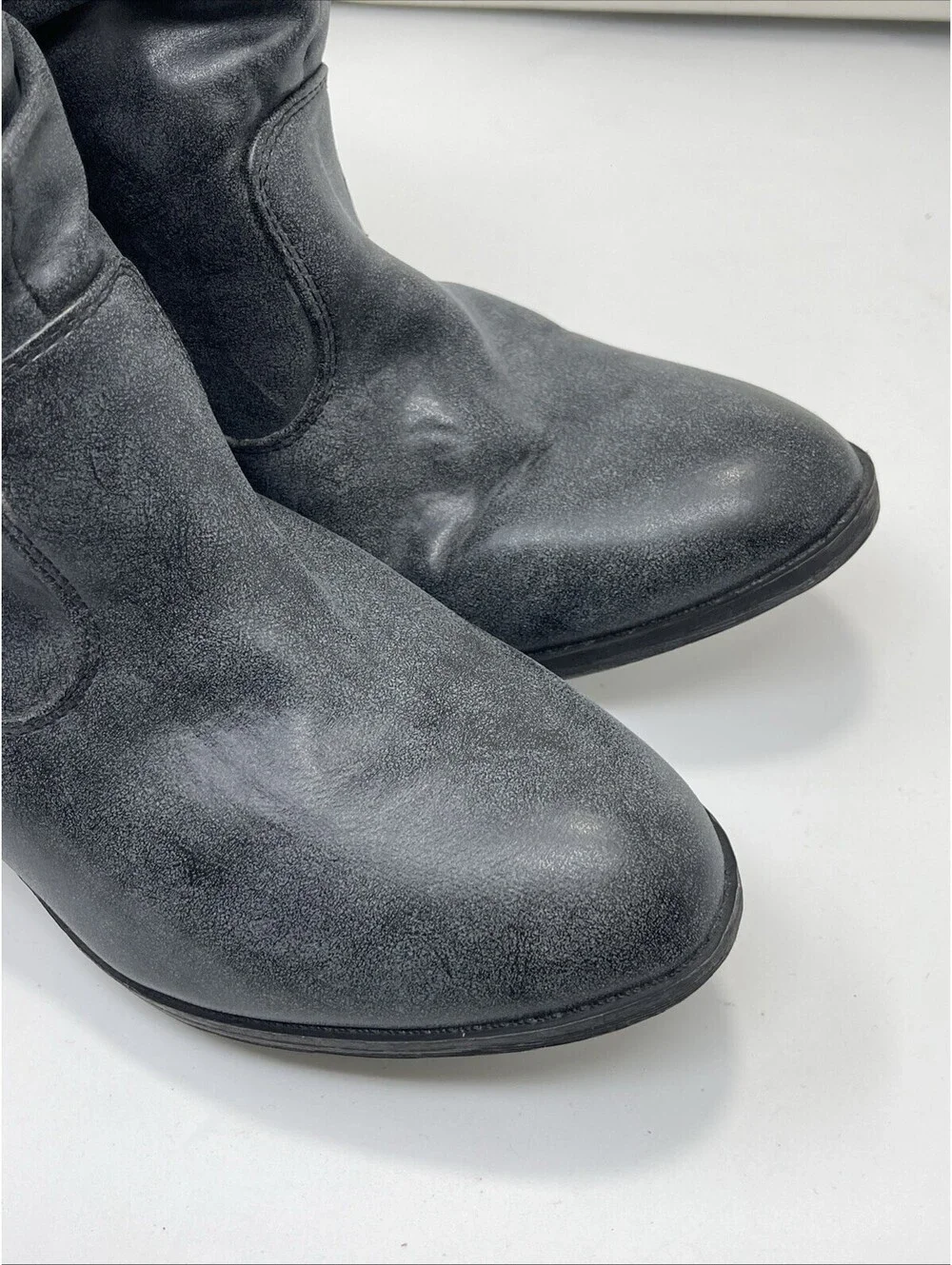 K9 By Rocket Dog Boots Womens 11M Pull On Ankle Bootie Blue Faux Leather Heels